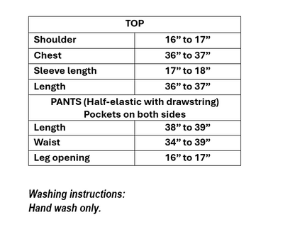 Women's beige floral block printed A-line Kurta with sage green pants in M