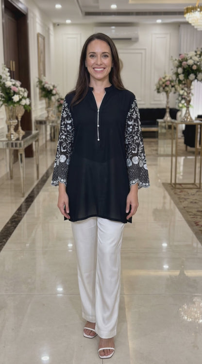 Women's Black georgette blouse