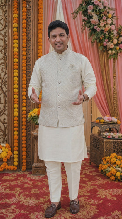 Men's Banglori Silk Kurta Set in 2XL