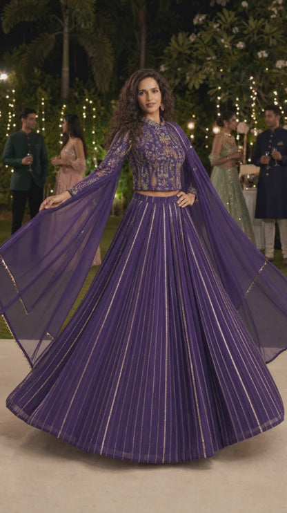 Women's Silk Crop top lehengas from M to 3XL